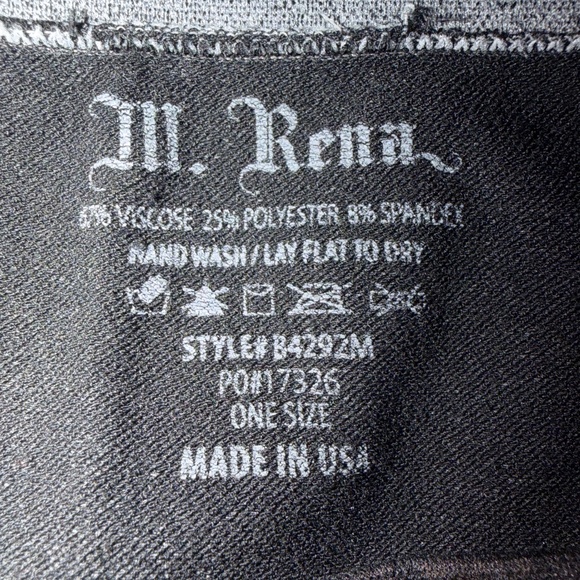 M. Rena Women's High Waisted Dark Floral Leggings, One Size - Picture 6 of 10